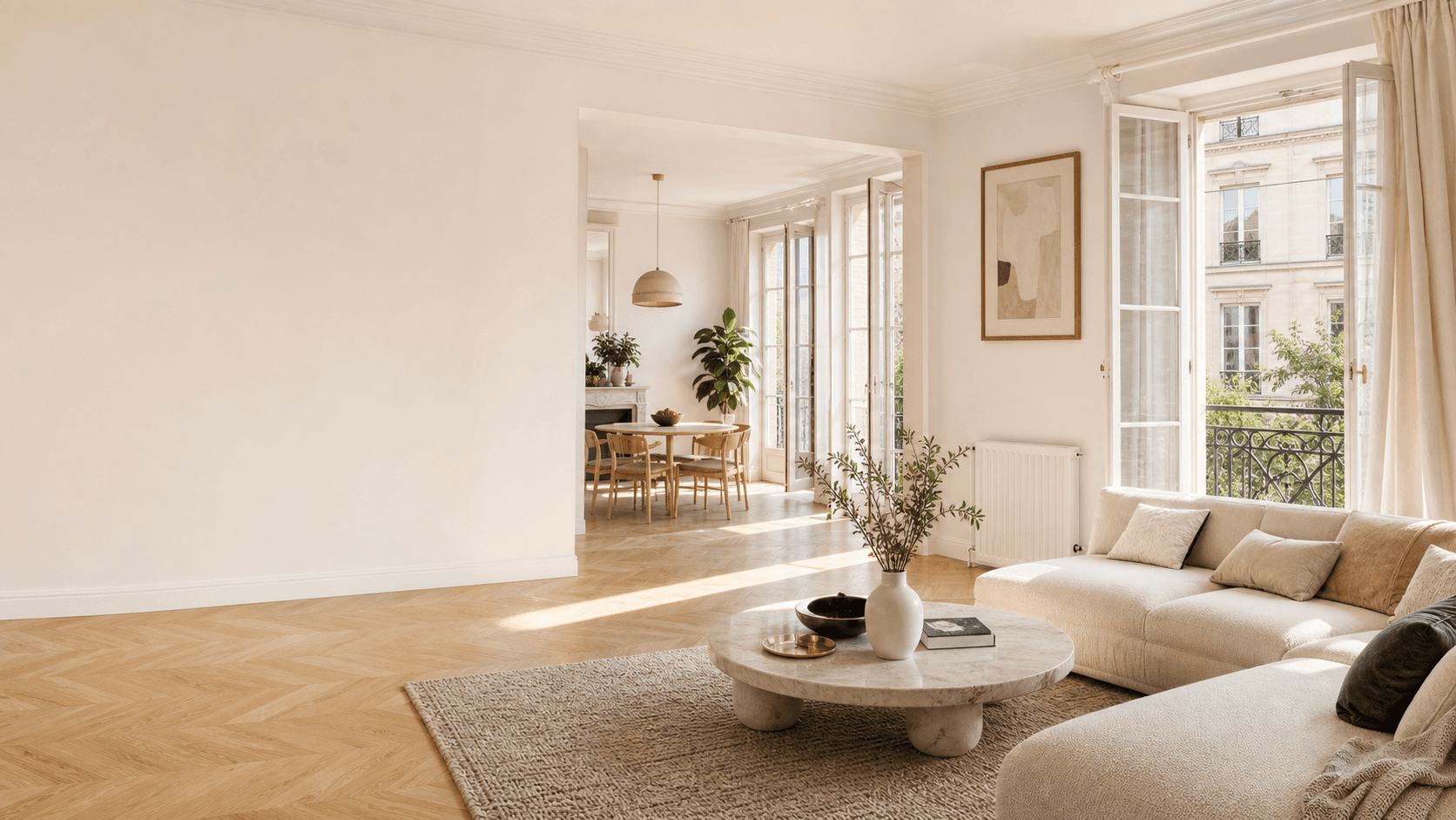 Appartement lumineux présenté sur Kaza